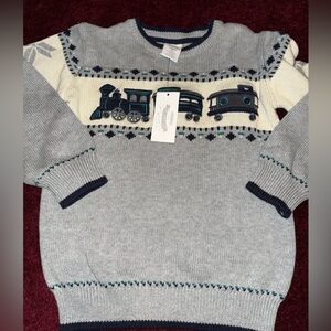 Gymboree Boys Fair Isle Christmas Train Sweater 5T new NWT holiday